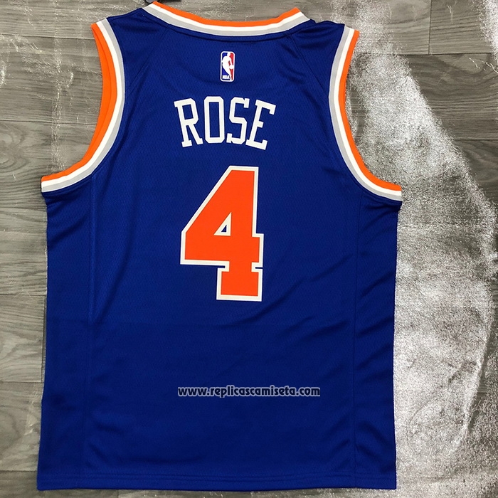 Camiseta New York Knicks Derrick Rose #4 Icon Azul